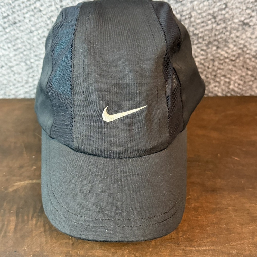 VTG 90's Y2K Nike Clima-Fit Alpha Project 5 Panel Cap Black Swoosh RARE